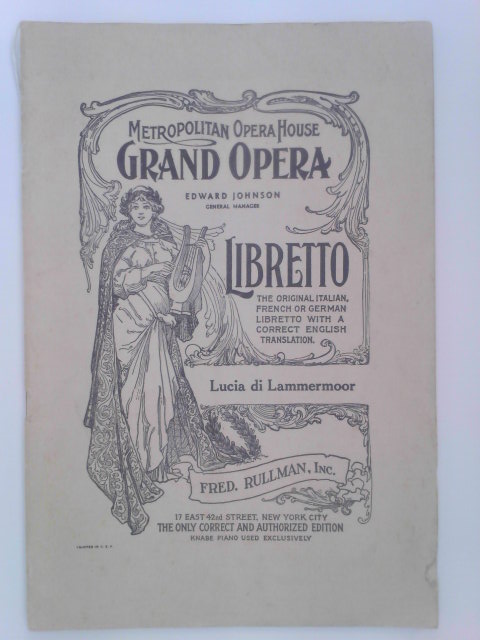 Lucia di Lammermoor Libretto