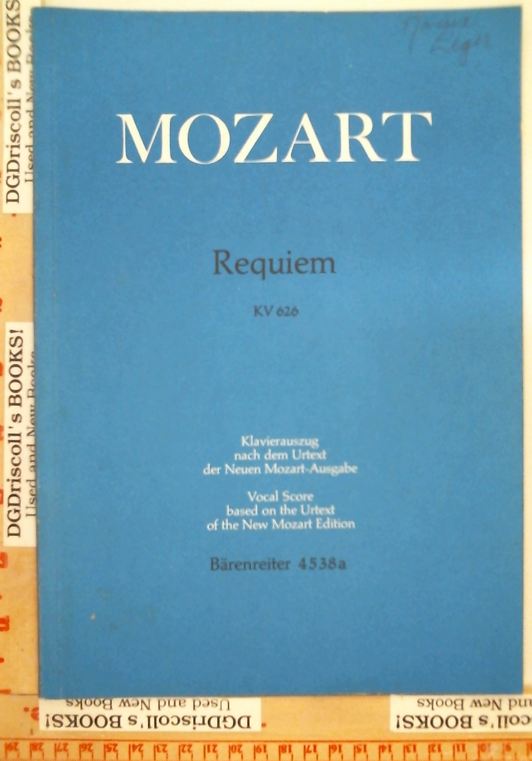 Mozart Requiem Barenreiter 4538a